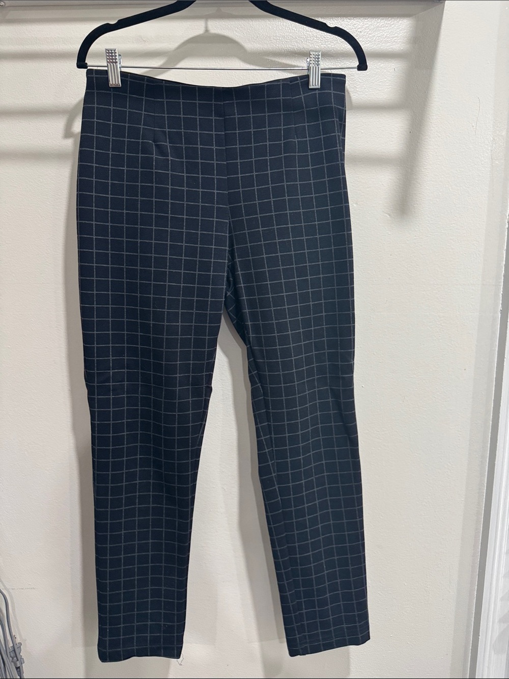 Calvin Klein Black Windowpane Skinny Pants